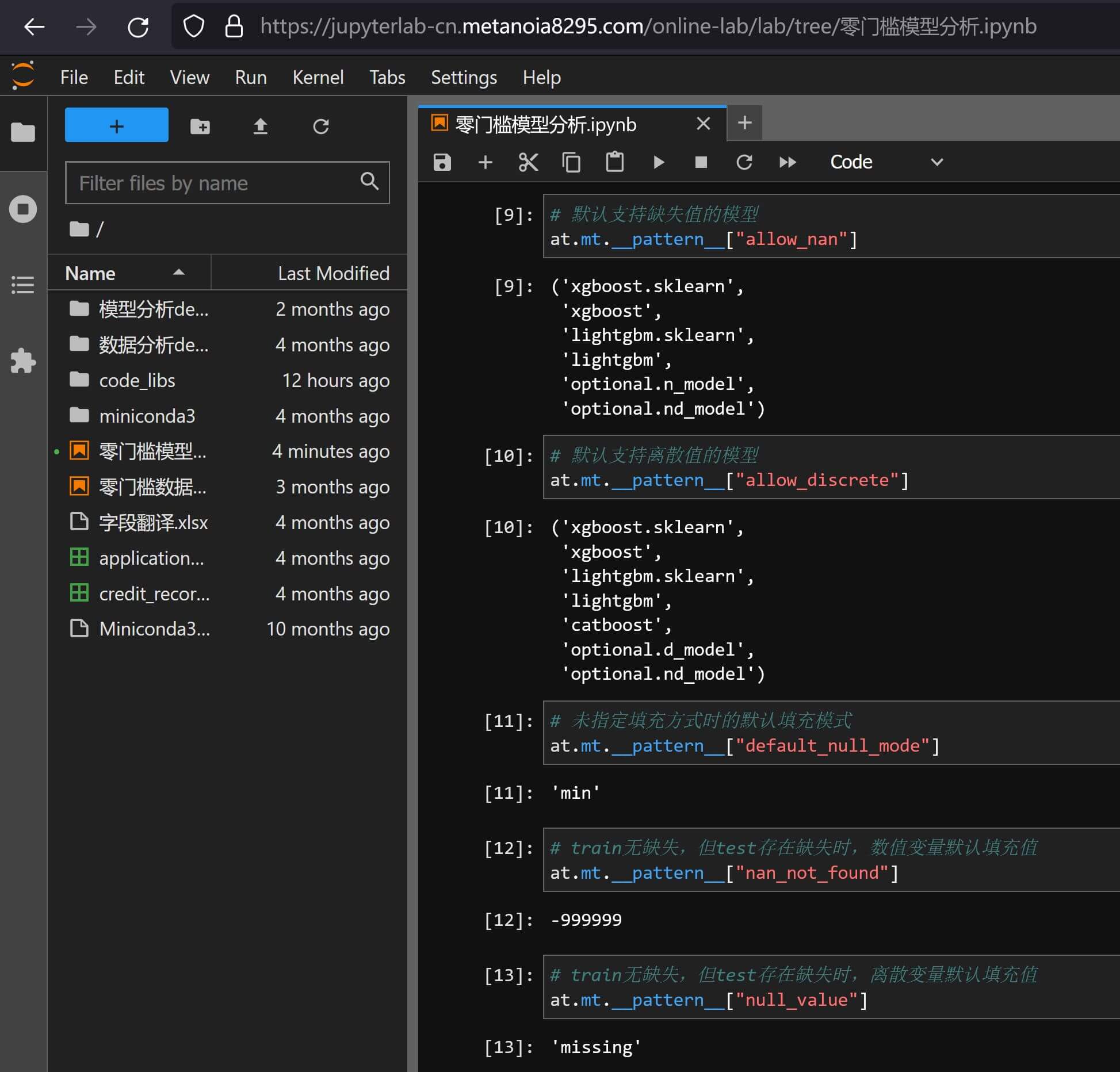 常用缺失离散预设值